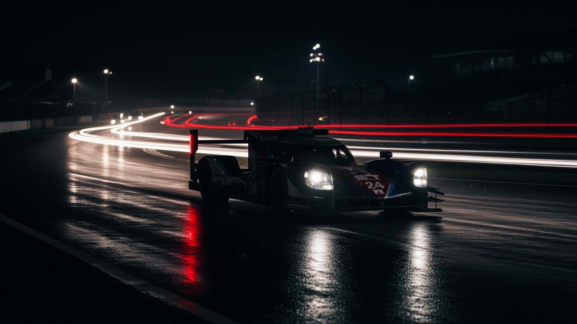 Course d'endurance nocturne au Mans